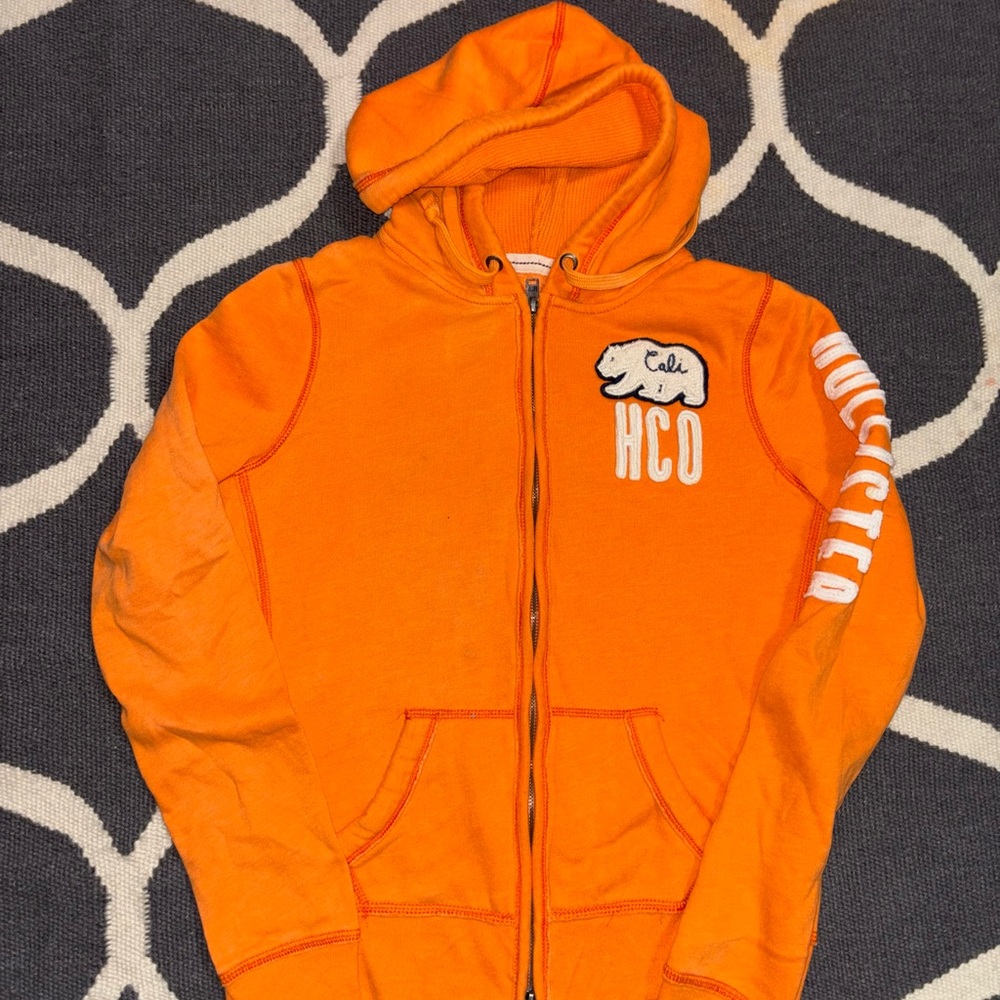 Hollister Kids Bright Orange Hoodie Jacket